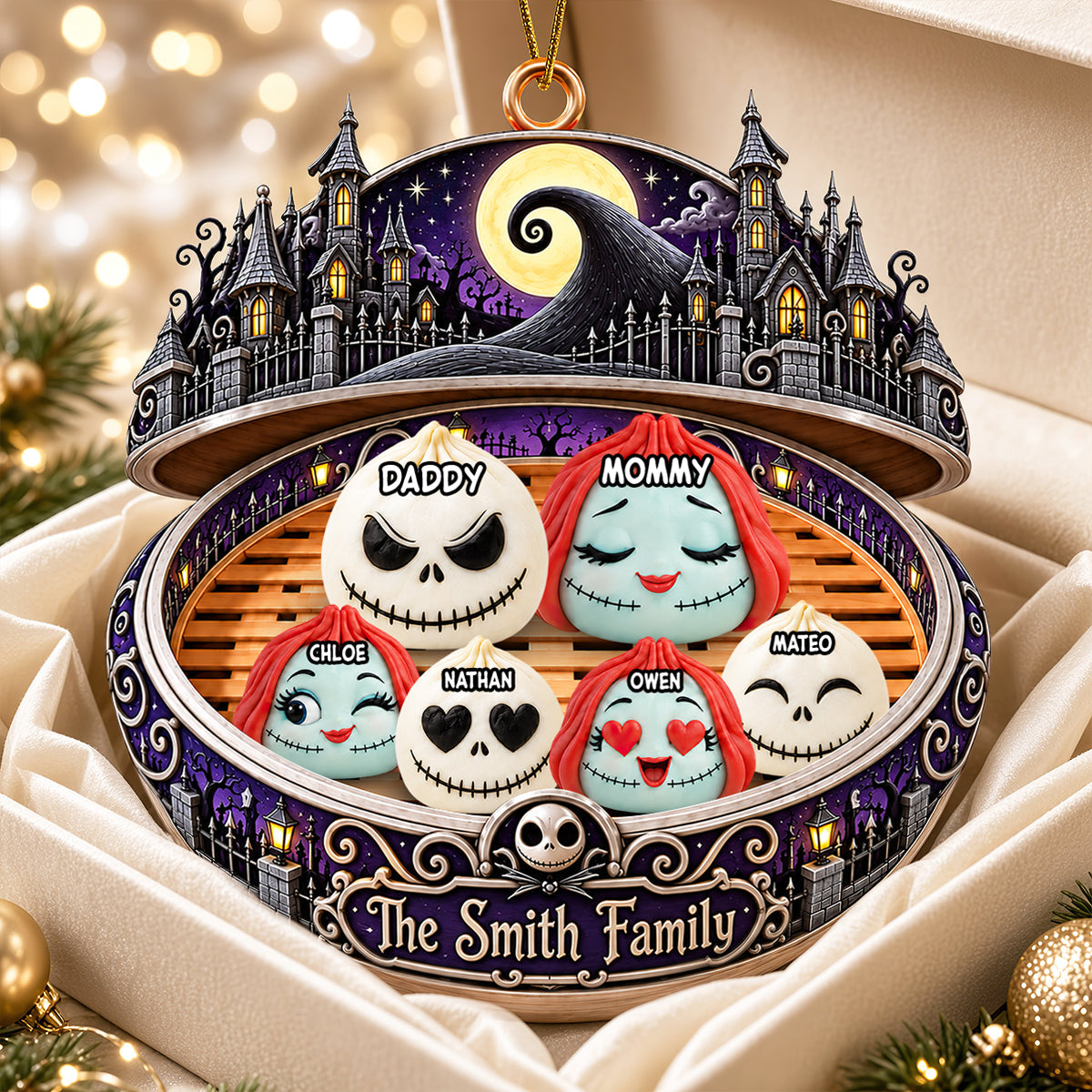 “Bring Joy to Your Family with Spooky Dumpling Designs” - Personalized Acrylic Ornament for Christmas
