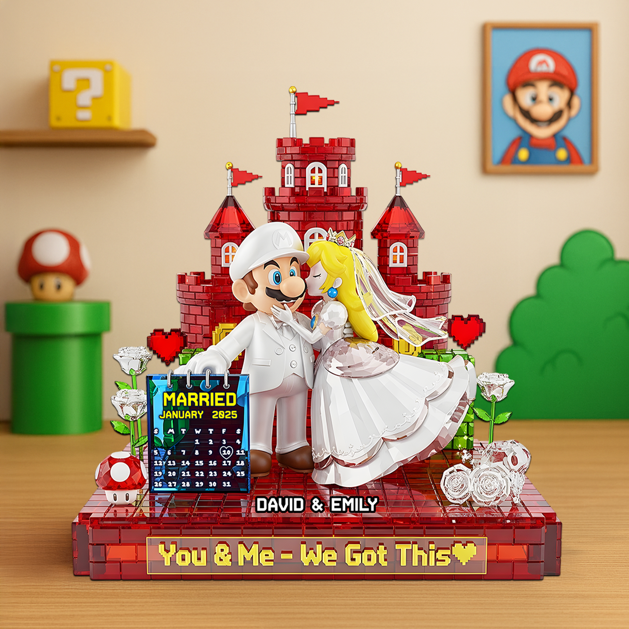 You & Me - We Got This: Personalized Couple Acrylic Plaque Shaped Plaques PopCulturePrints