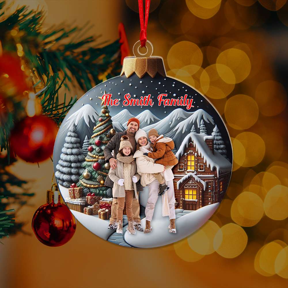 Personalized Family Christmas Ornament Ornament PopCulturePrints
