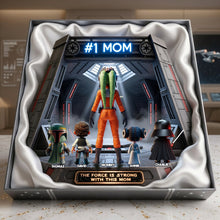 Load image into Gallery viewer, The Force is Strong with This Mom - Universe Mom and Kids Acrylic Plaque - Personalized Gifts for Mother's Day Shaped Plaques PopCulturePrints
