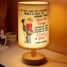 Load image into Gallery viewer, In Case I Don&#39;t Say It Enough - Personalized Fabric Lamp for Couples Fabric Lamp PopCulturePrints
