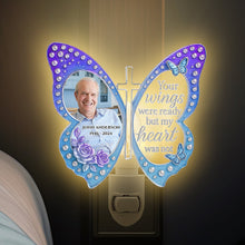 Load image into Gallery viewer, Your Wings Were Ready, But My Heart Was Not - Memorial Heaven Acrylic Night Light - Personalized Gift for Loved Ones Night Light PopCulturePrints

