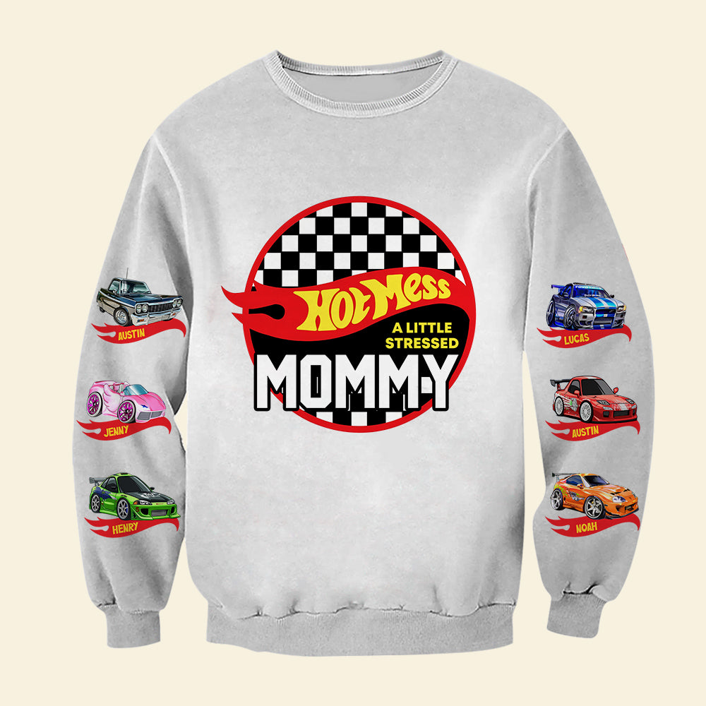 Personalized Hot Mess Mommy 3D Shirt - Custom Car Designs AOP Products PopCulturePrints