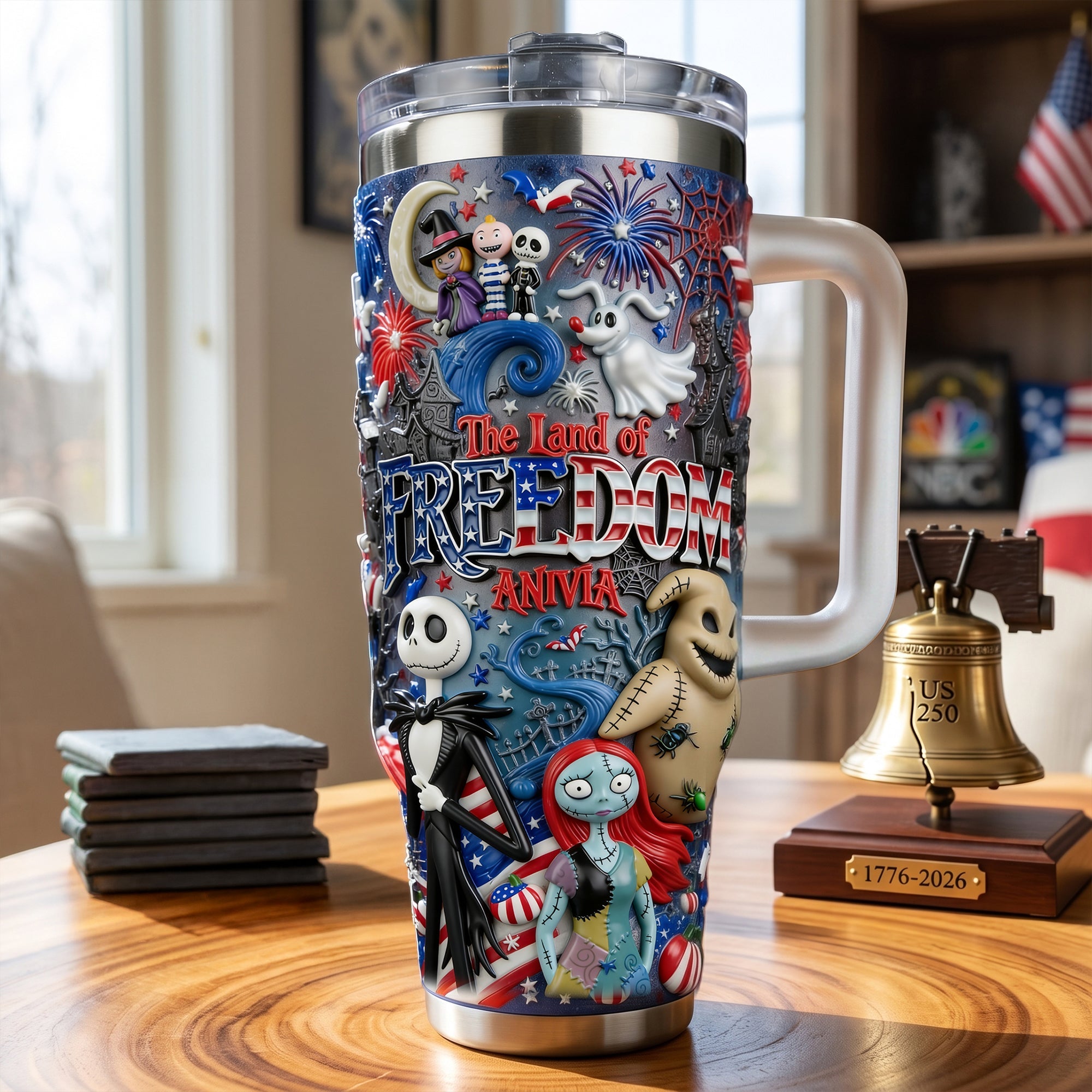 The Land Of Freedom Tumbler - A Personalized Gift for Every Patriot