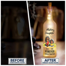 Load image into Gallery viewer, Forever Linked Together - Personalized Bottle Light for Moms and Daughters Bottle Light PopCulturePrints
