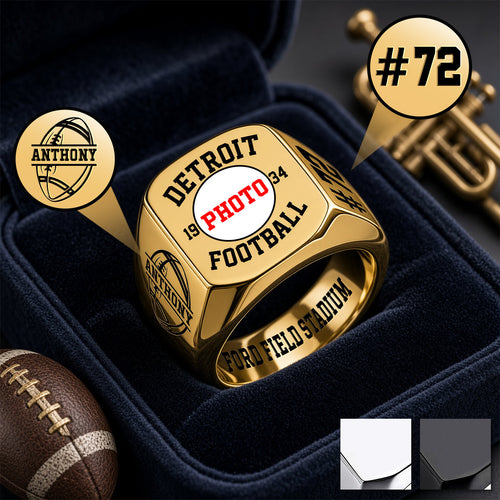 Engraved Ring for Your Favorite Team - A Personalized Gift for Sports Lovers Ring PopCulturePrints