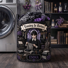 Load image into Gallery viewer, Dark Gothic Girl Laundry Basket - Personalized Gift 04HADH110726 Laundry Basket PopCulturePrints
