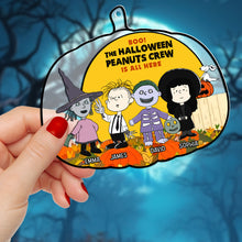 Load image into Gallery viewer, Personalized Halloween Peanuts Gang Family Suncatcher Ornament
