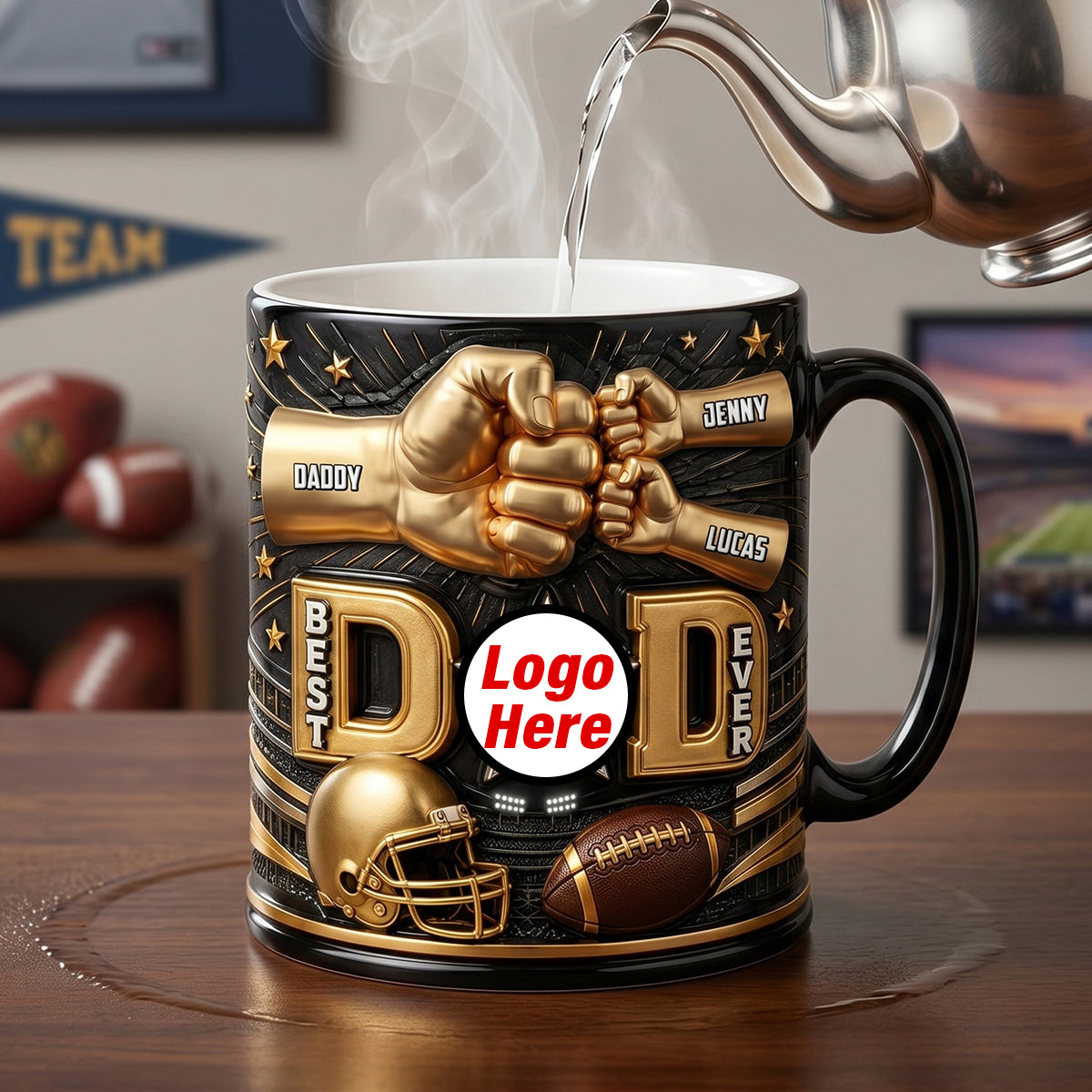 Best Dad Ever Magic Coffee Mug - Personalized Gift for Dad, Grandpa & Father’s Day Coffee Mug PopCulturePrints