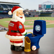 Load image into Gallery viewer, “Santa&#39;s Holiday Humor – A Unique Gift!” - Personalized Acrylic Plaque for Christmas Shaped Plaques PopCulturePrints
