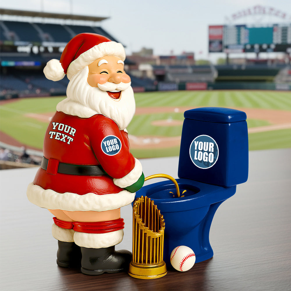 “Santa's Holiday Humor – A Unique Gift!” - Personalized Acrylic Plaque for Christmas Shaped Plaques PopCulturePrints