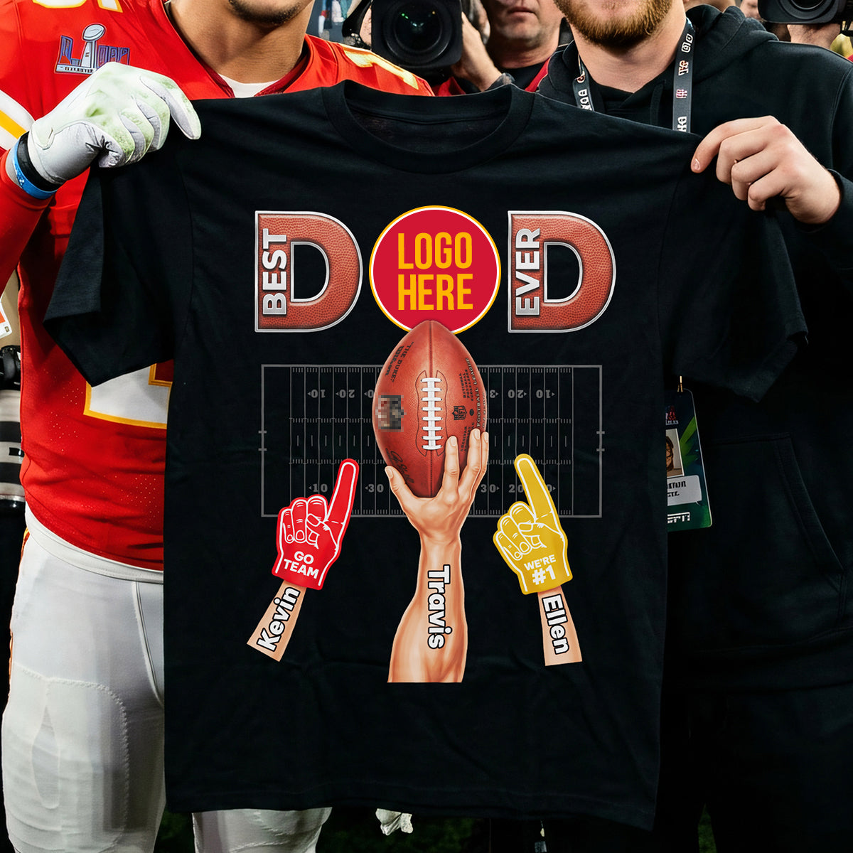 Best Dad Ever - Personalized Sport Lover Shirt for Father's Day Shirts PopCulturePrints