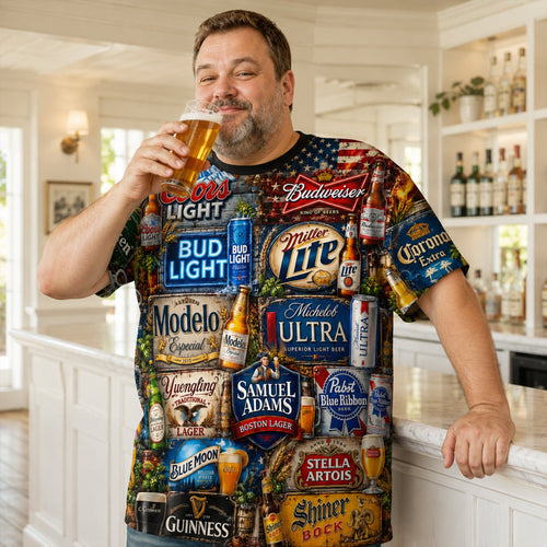 Cheers to Good Times! - Personalized Drinking Shirt for Beer Lovers AOP Products PopCulturePrints
