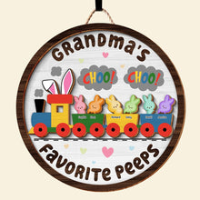 Load image into Gallery viewer, Personalized Grandma&#39;s Favorite Peeps Wood Sign Wood Sign PopCulturePrints
