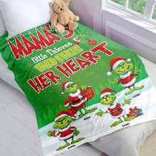 Load image into Gallery viewer, Personalized Christmas Blanket for Mama - Little Heart Thieves Blanket PopCulturePrints
