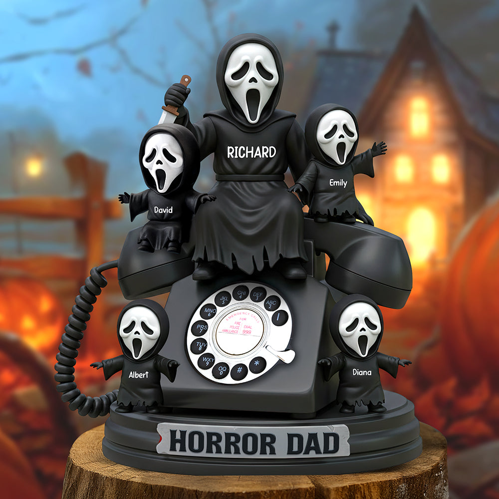 "Scream with Laughter!" - Custom Horror Dad Acrylic Plaque - Personalized Gifts for Dad, Grandpa, and all Halloween Lovers Shaped Plaques PopCulturePrints