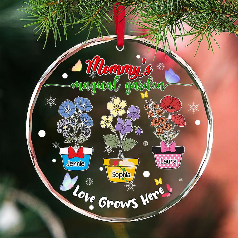 Personalized Christmas Ornament - Mom's Magical Garden Ornament PopCulturePrints