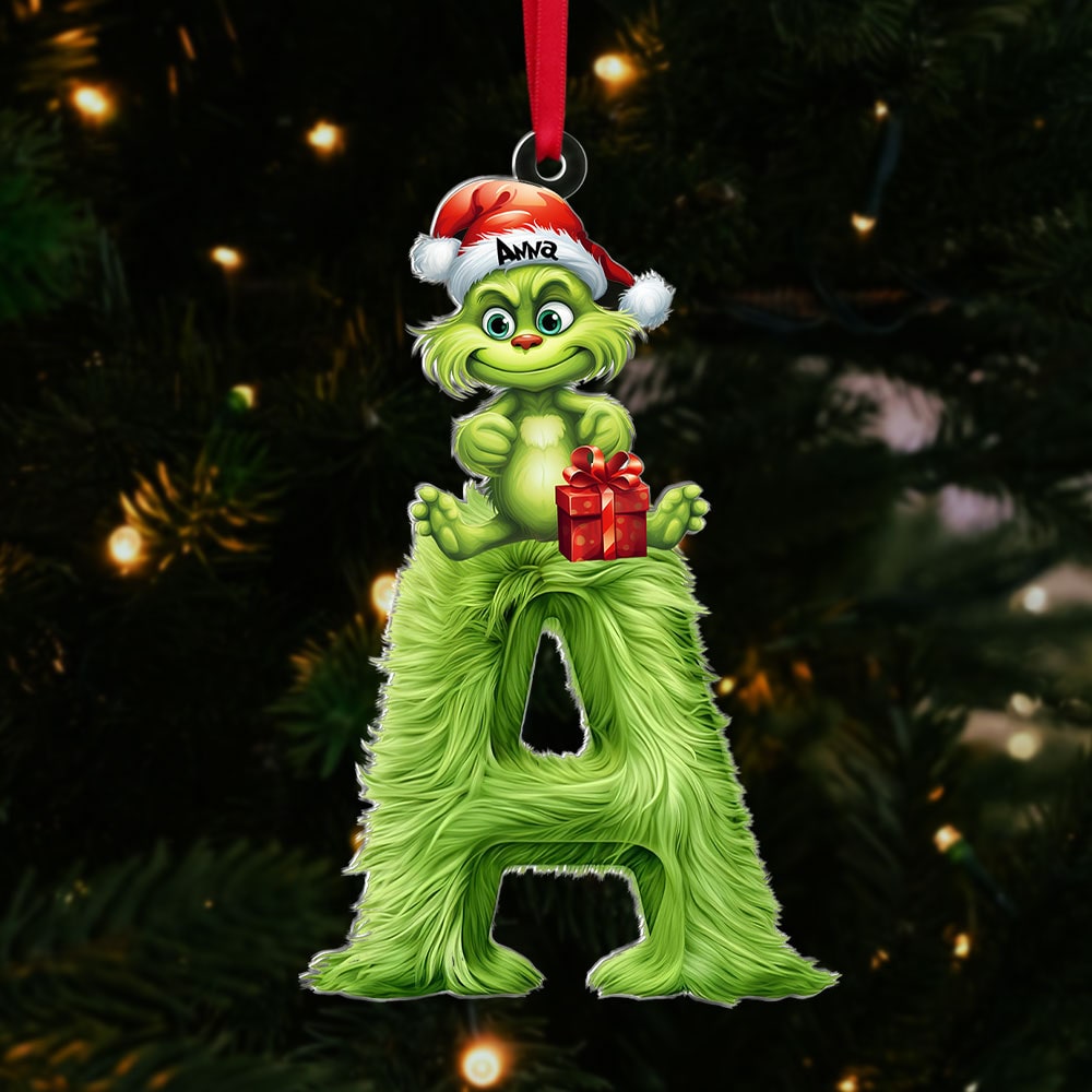 Personalized Alphabet Christmas Ornament for Kids Ornament PopCulturePrints
