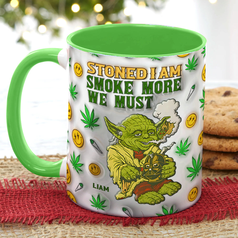 Personalized Stoner Yoda Mug - Green Weed Design Coffee Mug PopCulturePrints