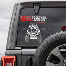 Load image into Gallery viewer, Personalized Jeeping Together Car Decal
