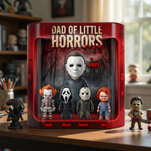 Load image into Gallery viewer, Embrace the Spooky Fun: Dad Of Little Horrors - Personalized Gift for Dads and Grandpa Shaped Plaques PopCulturePrints
