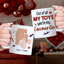 Load image into Gallery viewer, Personalized Couple Coffee Mug - You&#39;re My Favorite Toy! Coffee Mug PopCulturePrints
