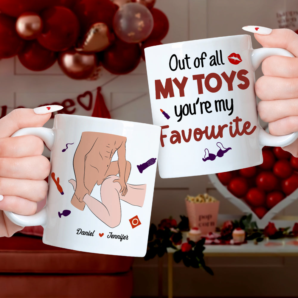 Personalized Couple Coffee Mug - You're My Favorite Toy! Coffee Mug PopCulturePrints