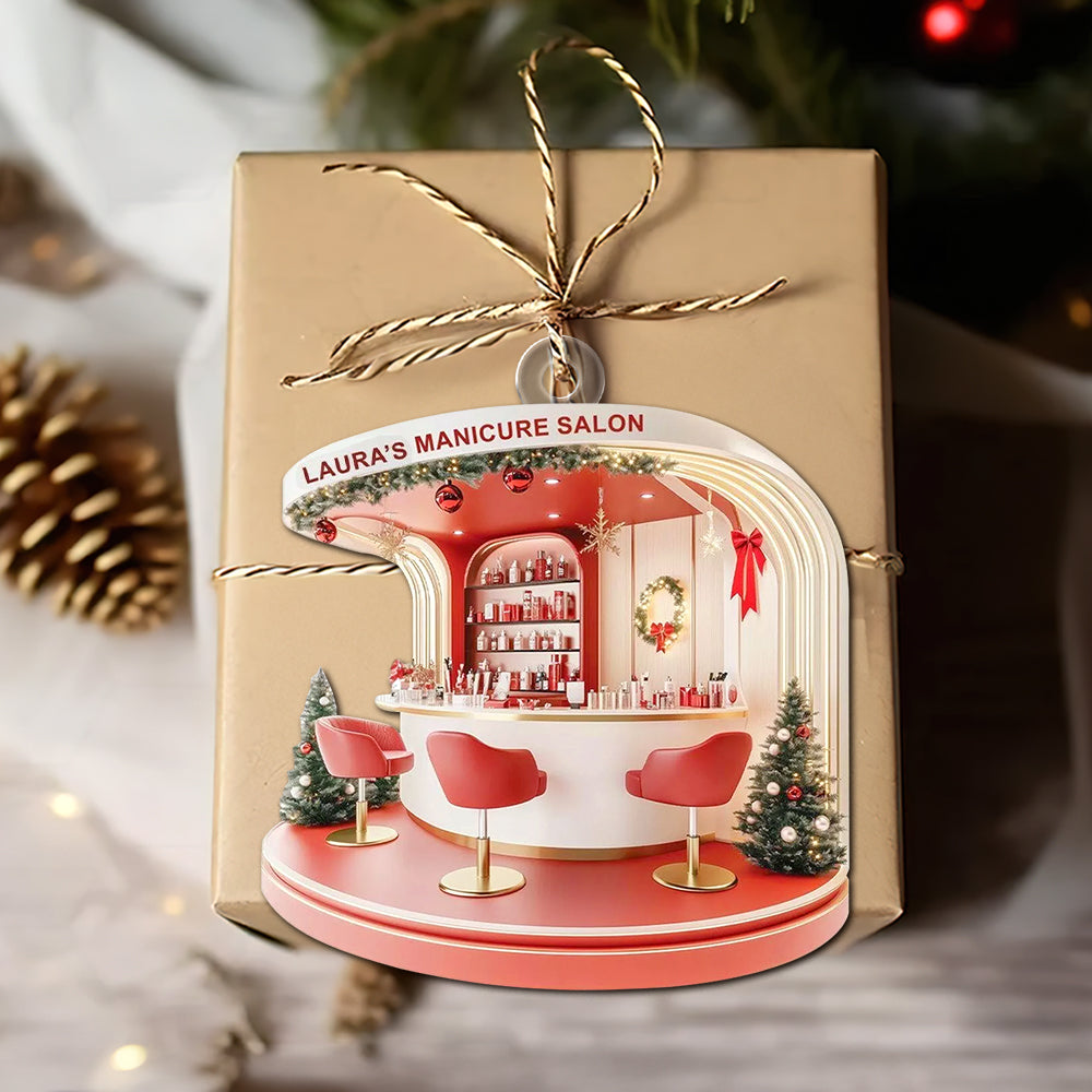Personalized Nail Salon Acrylic Ornament for Her Ornament PopCulturePrints