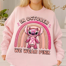 Load image into Gallery viewer, In October We Wear Pink – Personalized Breast Cancer Awareness Shirt Shirts PopCulturePrints
