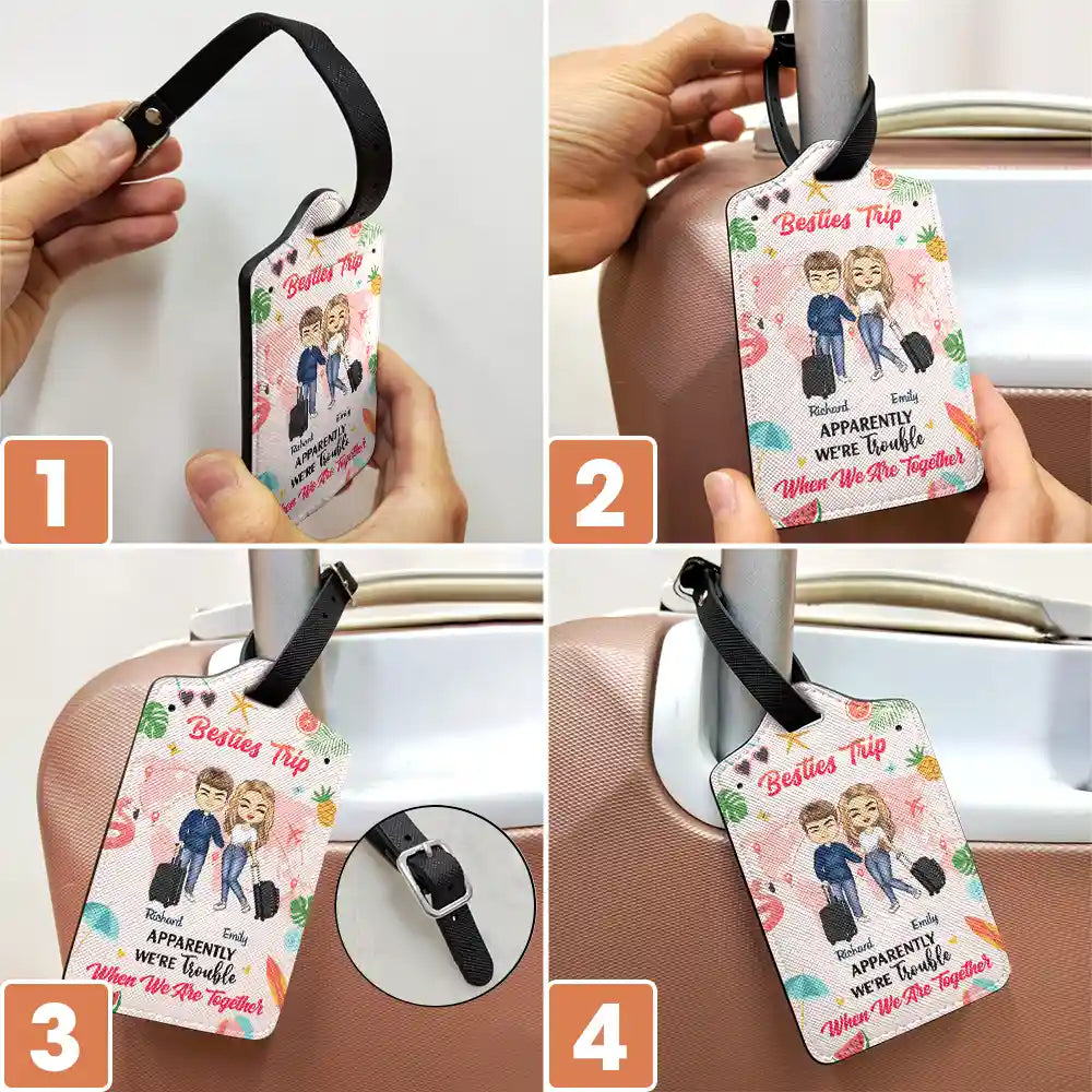 Besties Trip - Personalized Luggage Tag Luggage Tag PopCulturePrints