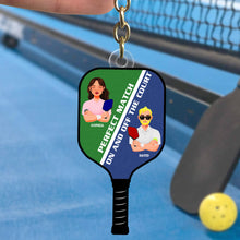 Load image into Gallery viewer, Personalized Pickleball Couple Keychain - Perfect Match Gift Keychains PopCulturePrints
