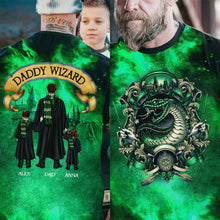 Load image into Gallery viewer, Personalized Daddy Wizard Family T-Shirt
