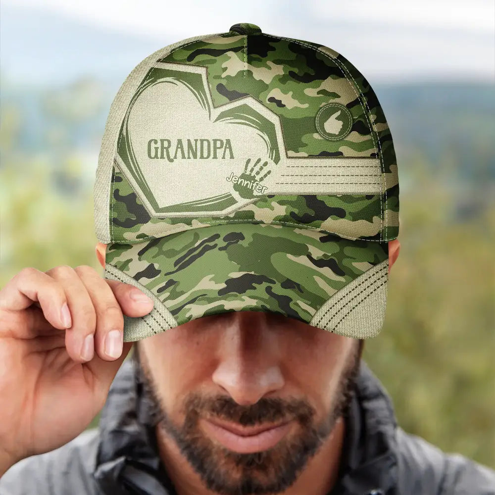 Grandpa's Love: Personalized Classic Cap - Custom Gift for Grandpa, Dad, Father, and Grandkid Classic Cap PopCulturePrints