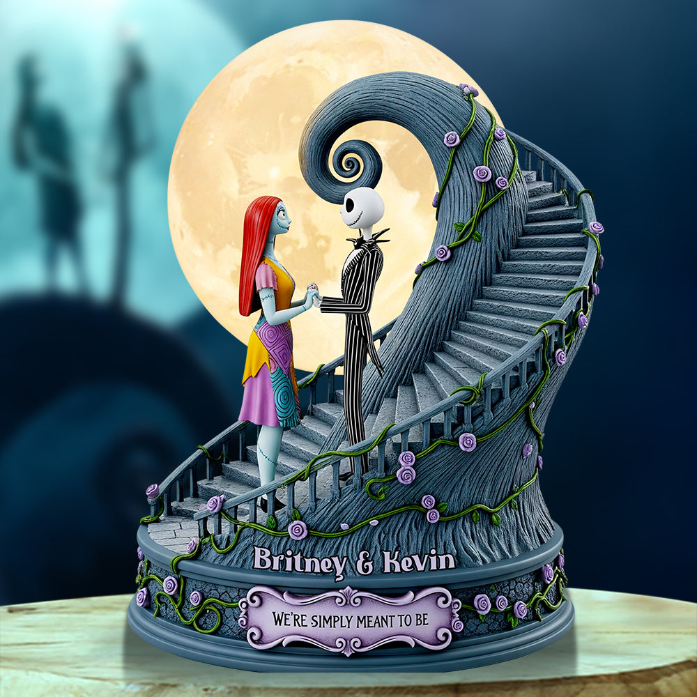 We're Simply Meant to Be - Horror Midnight Couple Acrylic Plaque - Personalized Gift for Couples and Horror Lovers Shaped Plaques PopCulturePrints