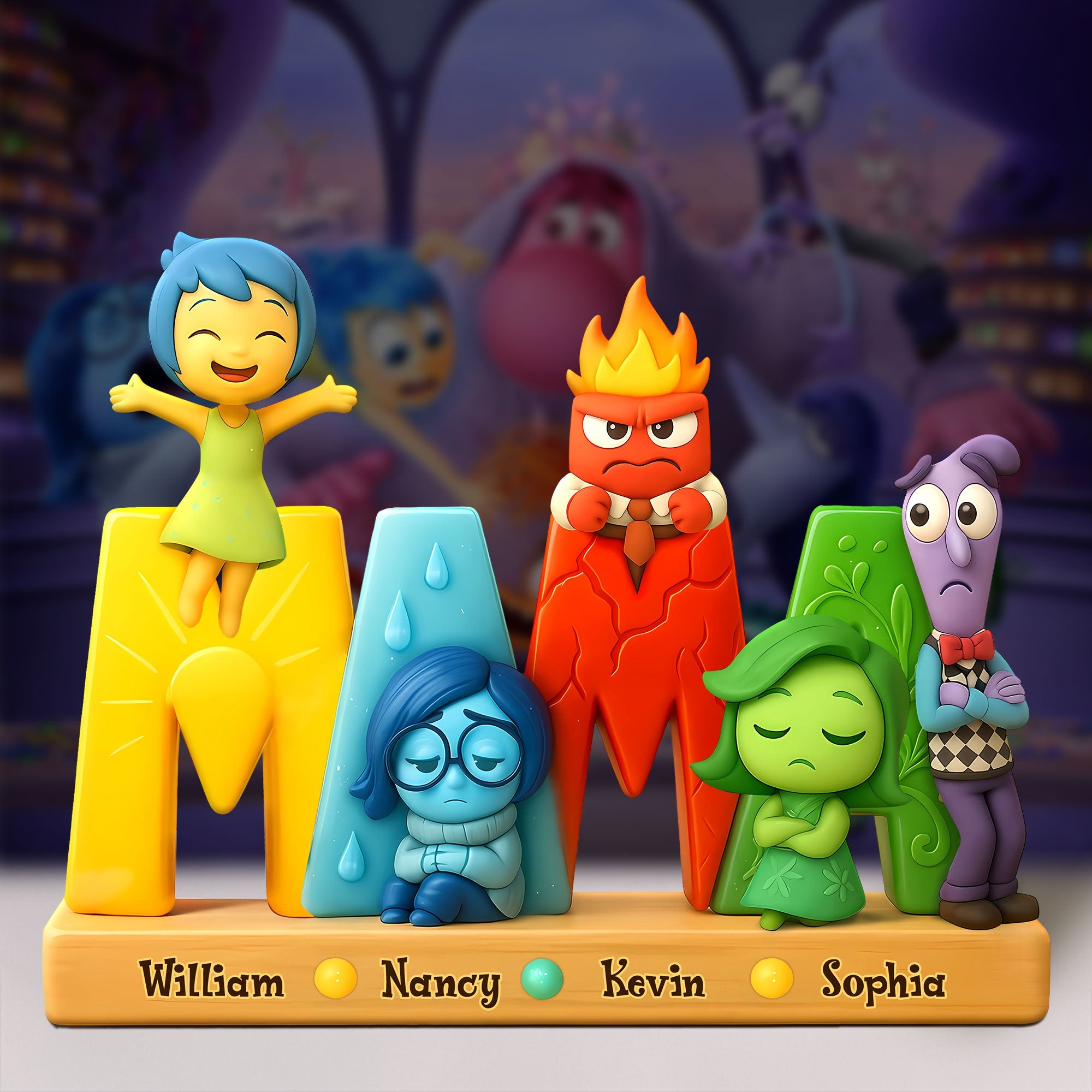 "Celebrate the Love of Family - Personalized Gift for Mom - Custom Family Plaque for Mother's Day, Grandmother, and Loved Ones" Shaped Plaques PopCulturePrints