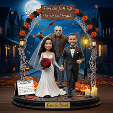 Load image into Gallery viewer, From Our First Kiss to Our Last Breath - Custom Photo Plaque for Newlyweds - Unique Halloween Gift Shaped Plaques PopCulturePrints
