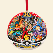 Load image into Gallery viewer, "I Choose You" - Celebrate 30 Years of Adventure - Personalized Christmas Ornament for Couples
