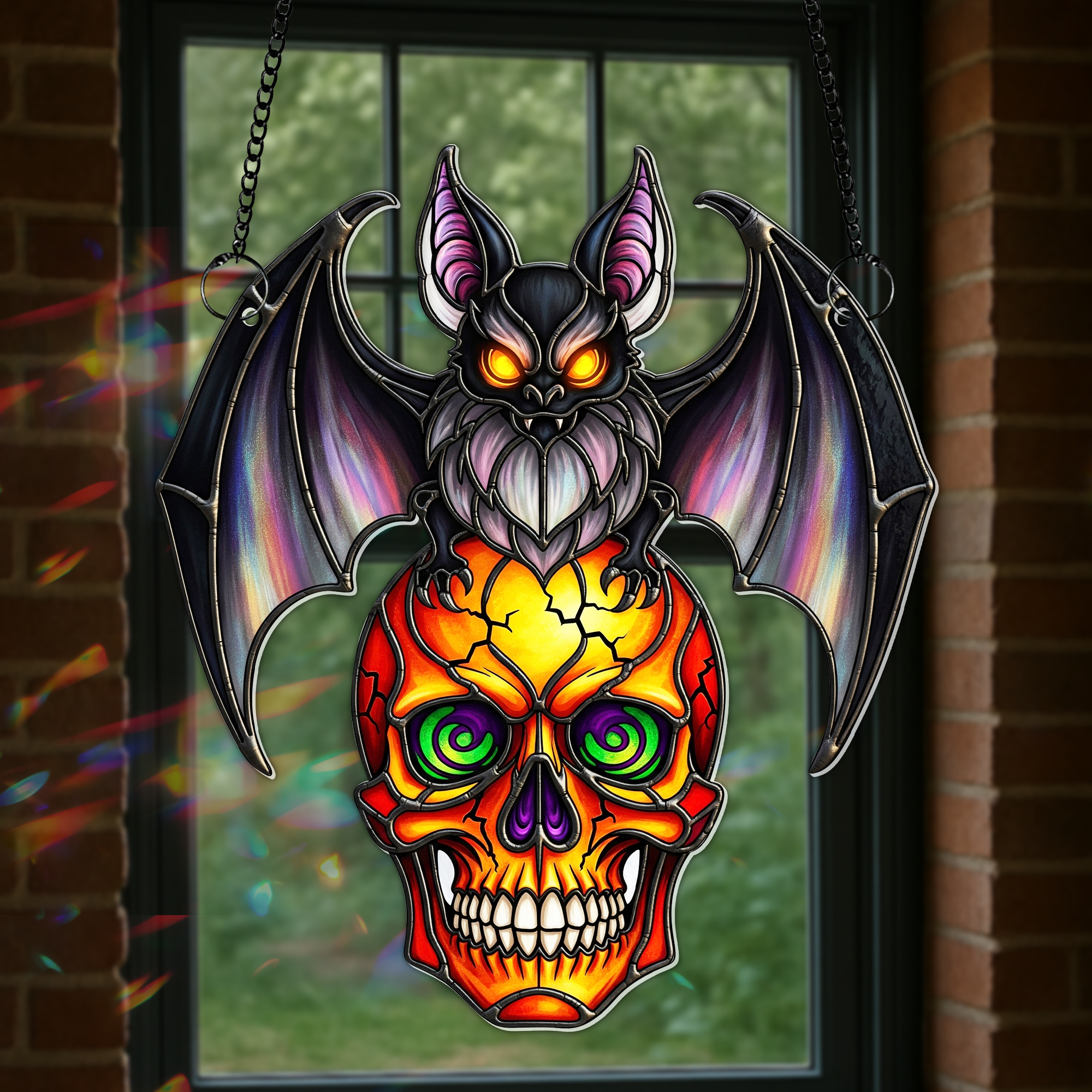Illuminate Your Space: Spooky Suncatcher - Personalized Gift for Horror Lovers Ornament PopCulturePrints