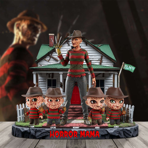 Horror Mama - 'A Unique Tribute to the Scary Side of Motherhood' - Personalized Acrylic Plaque, Gift for Mom, Grandma & Horror Fans Shaped Plaques PopCulturePrints