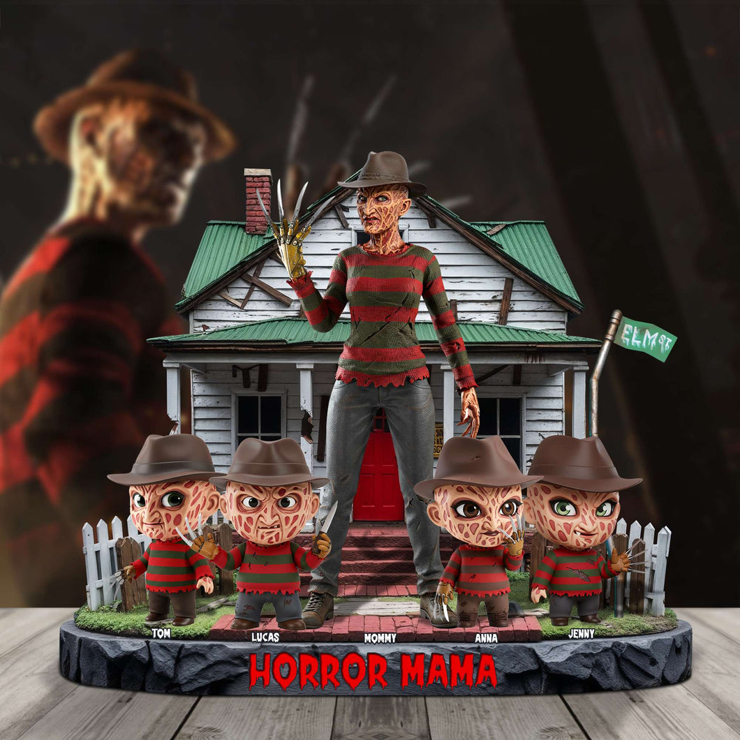 Horror Mama - 'A Unique Tribute to the Scary Side of Motherhood' - Personalized Acrylic Plaque, Gift for Mom, Grandma & Horror Fans Shaped Plaques PopCulturePrints