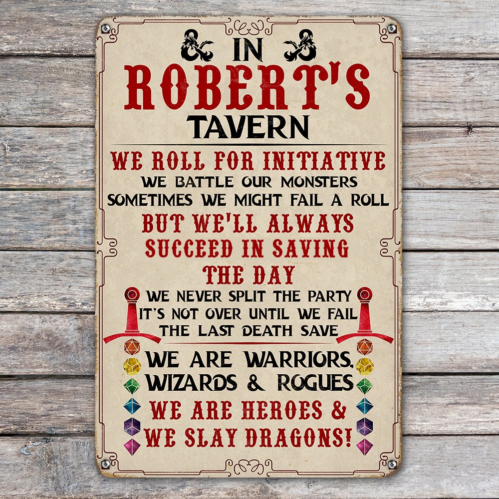Heroic Quest: Personalized Metal Wall Art for Game Lovers Metal Signs PopCulturePrints
