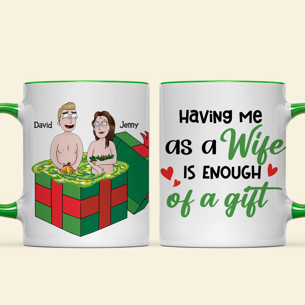 Personalized Funny Couple Christmas Mug - Custom Gift for Him Coffee Mug PopCulturePrints