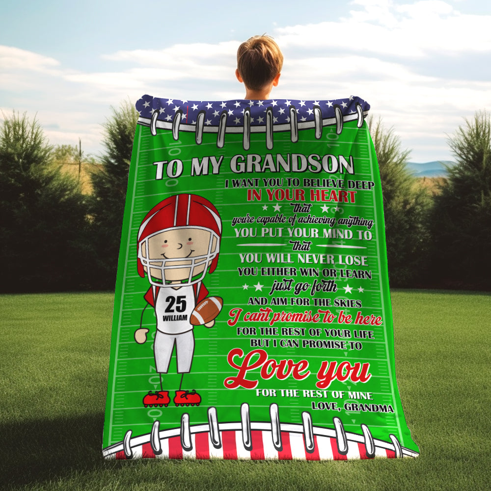 Custom American Football Blanket - Perfect Gift for Kids & Football Fans