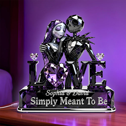 Simply Meant To Be – Spooky Couple Light Box Personalized Gifts for Couples Light Box PopCulturePrints