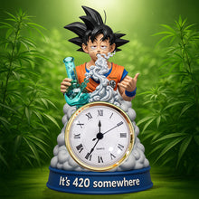 Load image into Gallery viewer, It's 420 Somewhere - Personalized Anime Desk Clock for Weed Lovers Clock Plaques PopCulturePrints
