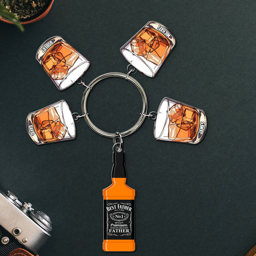 Custom Whiskey Charm Keychain for Dad Keychains PopCulturePrints