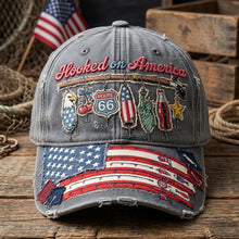 Load image into Gallery viewer, Hooked On America Classic Cap - Personalized Gift for Fishing Lovers
