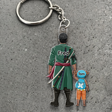 Load image into Gallery viewer, “Every Dad is a Pirate at Heart” - Pirate Dad Keychain, Personalized Gift for Father&#39;s Day, Perfect Gift for Dad, Grandpa &amp; Kids Keychains PopCulturePrints

