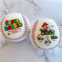 Load image into Gallery viewer, &quot;Super Daddio: You Are the Tops!&quot; - Personalized Baseball for Father&#39;s Day - Custom Gift for Dads and Kids Baseball PopCulturePrints

