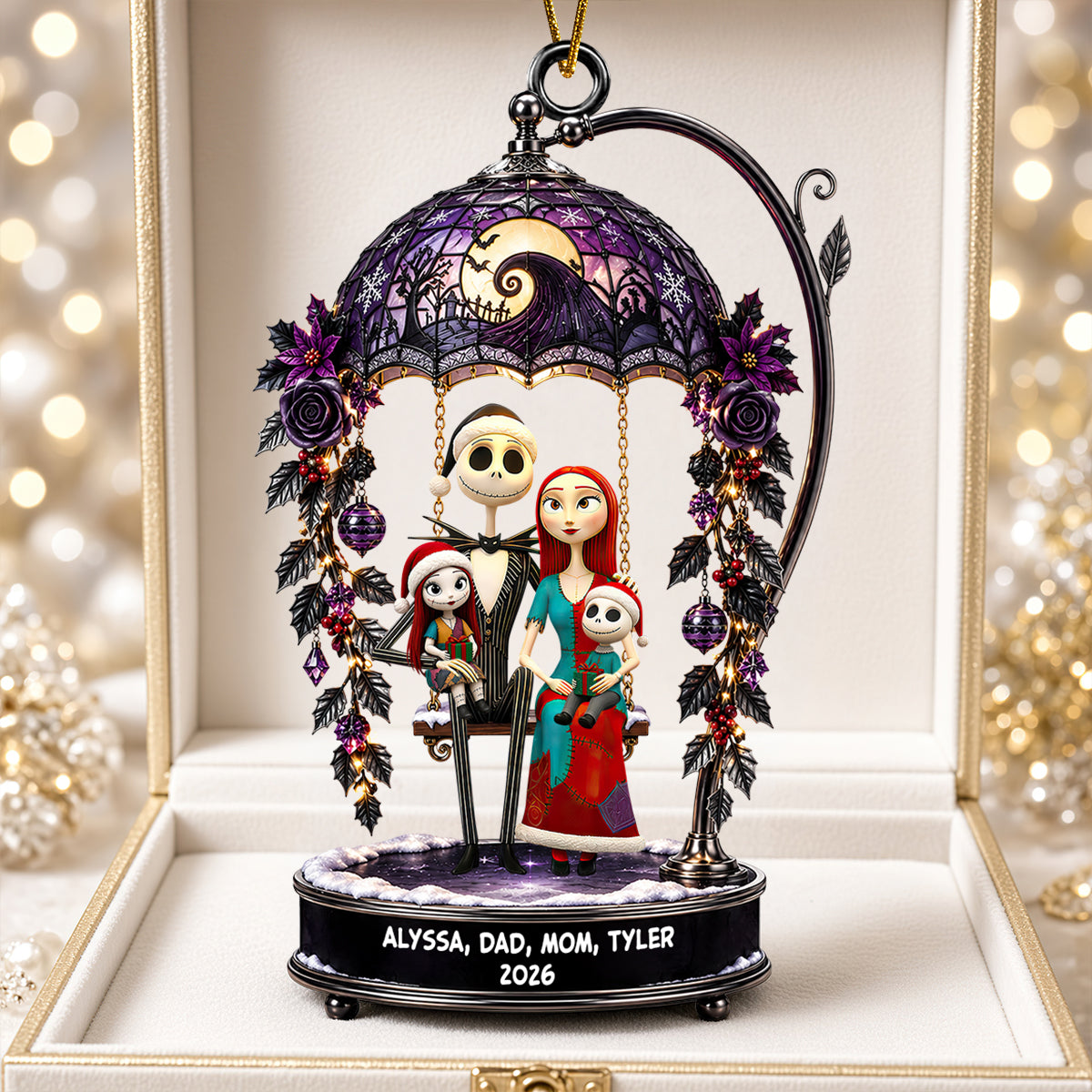 “Celebrate Your Spooky Family Bond!” - Cute Spooky Family Acrylic Ornament - Personalized Gift for Families Ornament PopCulturePrints